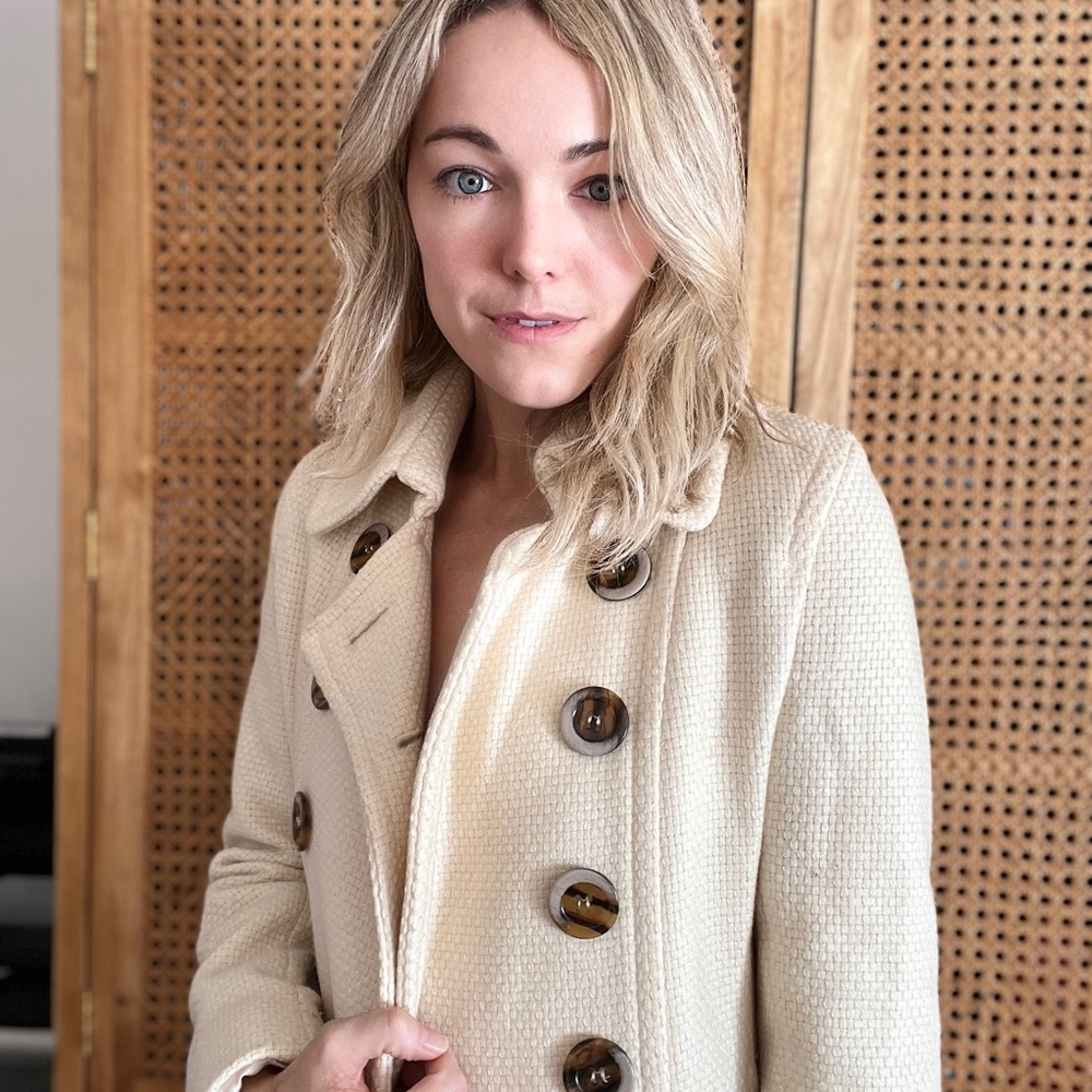 Cream peacoat